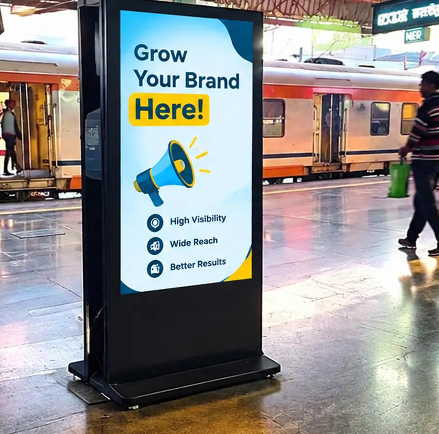 DNexus digital signage at Kashipur railway station